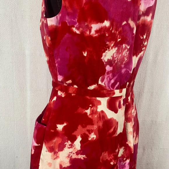 Adrianna Papell Red & Pink Sheath Dress Size 10 - Picture 14 of 16
